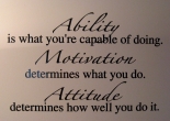 Ability, motivation, attitude